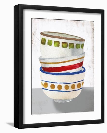Stacked Bowls I-Elizabeth Medley-Framed Art Print