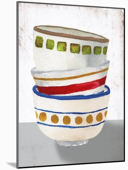 Stacked Bowls I-Elizabeth Medley-Mounted Art Print