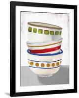 Stacked Bowls I-Elizabeth Medley-Framed Art Print