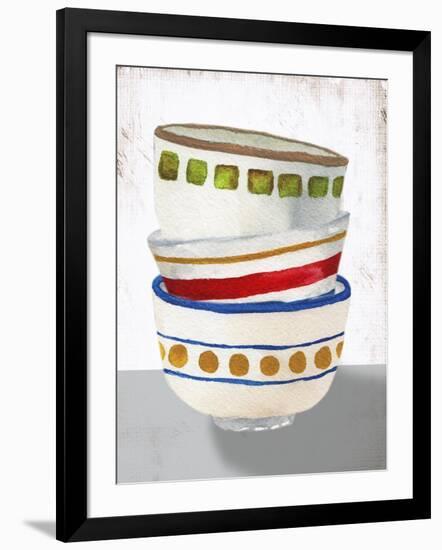 Stacked Bowls I-Elizabeth Medley-Framed Art Print