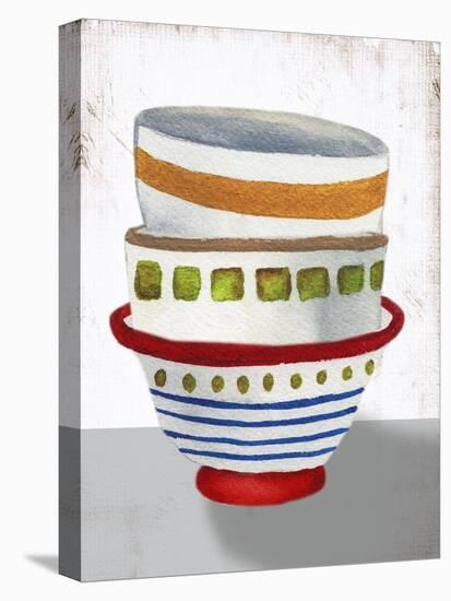 Stacked Bowls II-Elizabeth Medley-Stretched Canvas