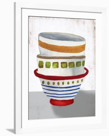 Stacked Bowls II-Elizabeth Medley-Framed Art Print