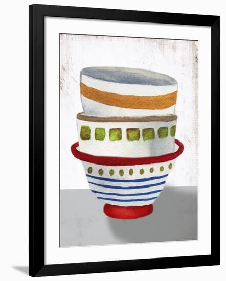 Stacked Bowls II-Elizabeth Medley-Framed Art Print