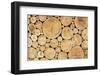 Stacked Logs Background-wasja-Framed Premium Photographic Print