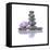 Stacked of Striped Stones and Orchid-Apollofoto-Framed Stretched Canvas