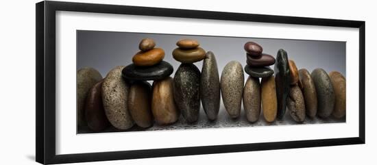 Stacked River Stones-Steve Gadomski-Framed Premium Photographic Print
