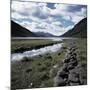 Stacked Stone Wall near Loch Etive-null-Mounted Photographic Print