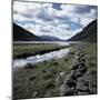 Stacked Stone Wall near Loch Etive-null-Mounted Photographic Print