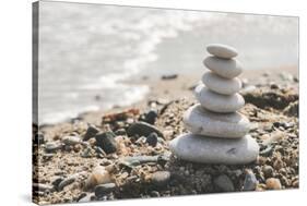 Stacked White Sea Stones-Deyan Georgiev-Stretched Canvas