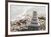 Stacked White Sea Stones-Deyan Georgiev-Framed Photographic Print