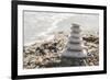 Stacked White Sea Stones-Deyan Georgiev-Framed Photographic Print