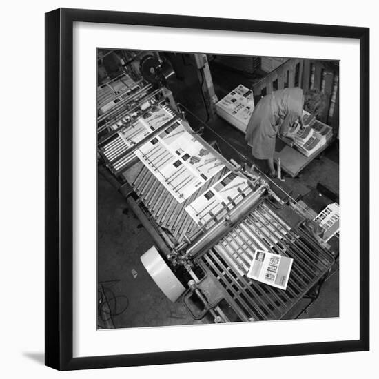 Stacking Finished Brochures at a Printers, Mexborough, South Yorkshire, 1959-Michael Walters-Framed Photographic Print