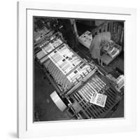 Stacking Finished Brochures at a Printers, Mexborough, South Yorkshire, 1959-Michael Walters-Framed Photographic Print