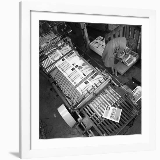 Stacking Finished Brochures at a Printers, Mexborough, South Yorkshire, 1959-Michael Walters-Framed Photographic Print