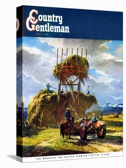 "Stacking Hay," Country Gentleman Cover, July 1, 1950-Pleisner-Stretched Canvas