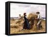 Stacking Hay-Julien Dupre-Framed Stretched Canvas