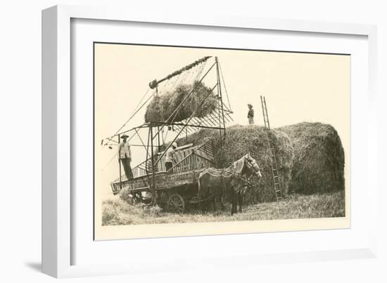 Stacking Hay-null-Framed Art Print