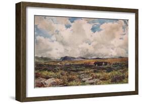 Stacking Peat, Festiniog, North Wales, 1881-Thomas Collier-Framed Giclee Print