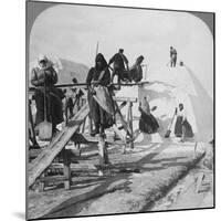 Stacking Salt in the Great Salt Fields of Solinen, Black Sea, Russia, 1898-Underwood & Underwood-Mounted Photographic Print