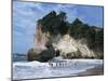 Stacks and Arches, Whitianga White Chalk Cliffs, Coromandel, North Island, New Zealand-Dominic Harcourt-webster-Mounted Photographic Print
