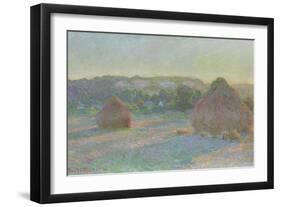 Stacks of Wheat, End of Summer, 1890-91-Claude Monet-Framed Giclee Print