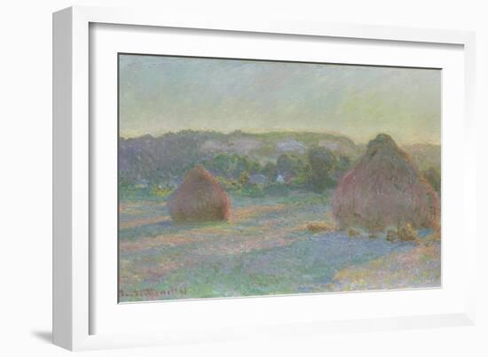 Stacks of Wheat, End of Summer, 1890-91-Claude Monet-Framed Giclee Print