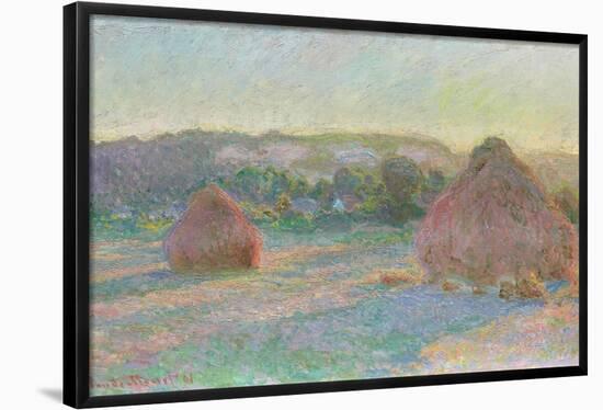 Stacks of Wheat (End of Summer). Claude Monet; French, 1840-1926. Date: 1891. Dimensions: 60 × 1...-Claude Monet-Framed Poster