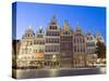 Stadhuis (City Hall) Illuminated at Night, Antwerp, Flanders, Belgium, Europe-Christian Kober-Stretched Canvas