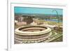 Stadium and Arch in St. Louis, Missouri-null-Framed Art Print