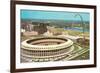 Stadium and Arch in St. Louis, Missouri-null-Framed Art Print