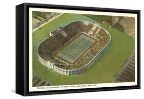 Stadium, Notre Dame, South Bend, Indiana-null-Framed Stretched Canvas