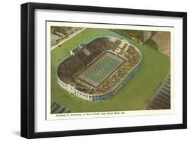 Stadium, Notre Dame, South Bend, Indiana-null-Framed Art Print