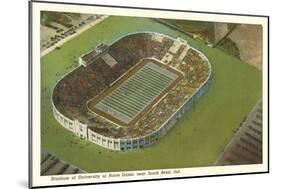 Stadium, Notre Dame, South Bend, Indiana-null-Mounted Art Print