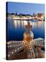 Stadsholmen Island and Gamla Stan from Skeppsholmen Bridge, Stockholm, Sweden-Michele Falzone-Stretched Canvas