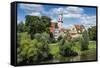 Stadtamhof, Old Quarter in Regensburg, Bavaria, Germany-Michael Runkel-Framed Stretched Canvas