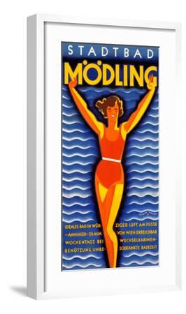 Stadtbad Modling--Framed Giclee Print