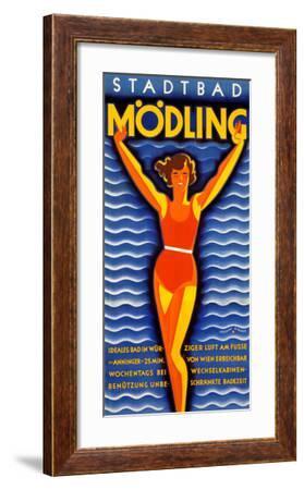 Stadtbad Modling--Framed Giclee Print