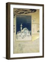 Stadtbahn Pavilion, Vienna Underground Railway, Exterior and a View of the Railway Platform-Otto Wagner-Framed Giclee Print