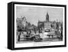 Stadthouse and Part of the City of Amsterdam, 1843-J Jackson-Framed Stretched Canvas