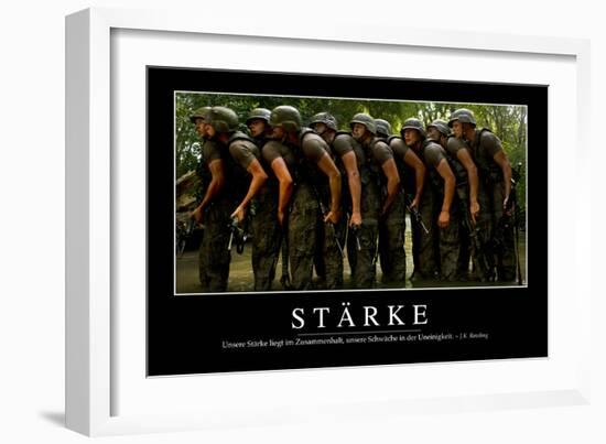 Stärke: Motivationsposter Mit Inspirierendem Zitat-null-Framed Photographic Print