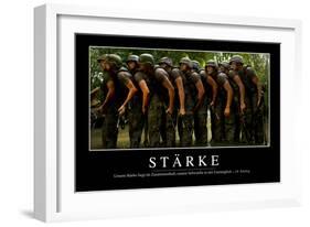 Stärke: Motivationsposter Mit Inspirierendem Zitat-null-Framed Photographic Print