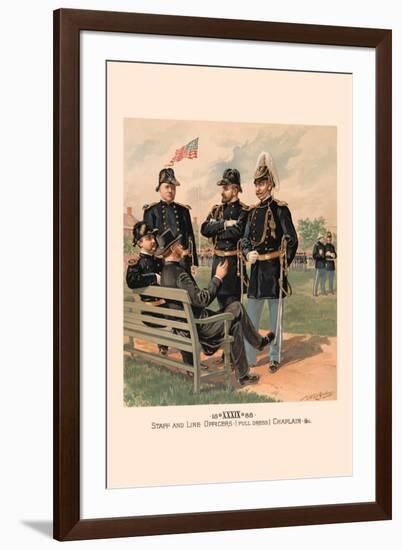 Staff and Line Officers in Full Dress and Chaplain-H.a. Ogden-Framed Art Print