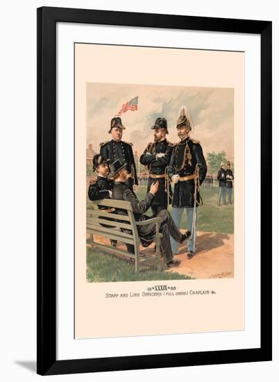 Staff and Line Officers in Full Dress and Chaplain-H.a. Ogden-Framed Art Print