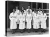 Staff from Schonhuts Butchery Factory, Rawmarsh, South Yorkshire, 1955-Michael Walters-Stretched Canvas