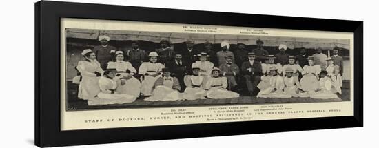 Staff of Doctors, Nurses, and Hospital Assistants at the General Plague Hospital, Poona-null-Framed Giclee Print