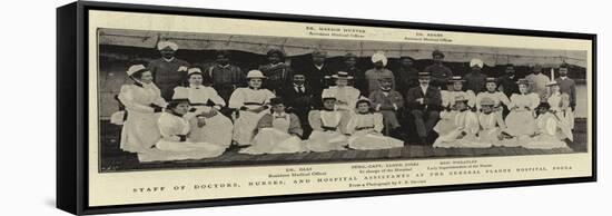 Staff of Doctors, Nurses, and Hospital Assistants at the General Plague Hospital, Poona-null-Framed Stretched Canvas