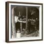 Staff Officer in a Dugout Studying Details before an Offensive, World War I, 1914-1918-null-Framed Photographic Print