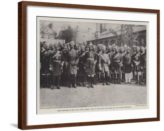 Staff Officers of the Indian Army, Forming Part of the Indian Contingent for the Jubilee Procession--Framed Giclee Print