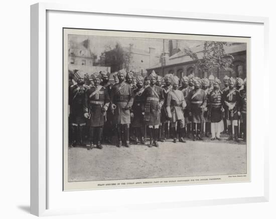 Staff Officers of the Indian Army, Forming Part of the Indian Contingent for the Jubilee Procession-null-Framed Giclee Print