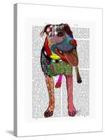 Staffordshire Bull Terrier - Patchwork-Fab Funky-Stretched Canvas